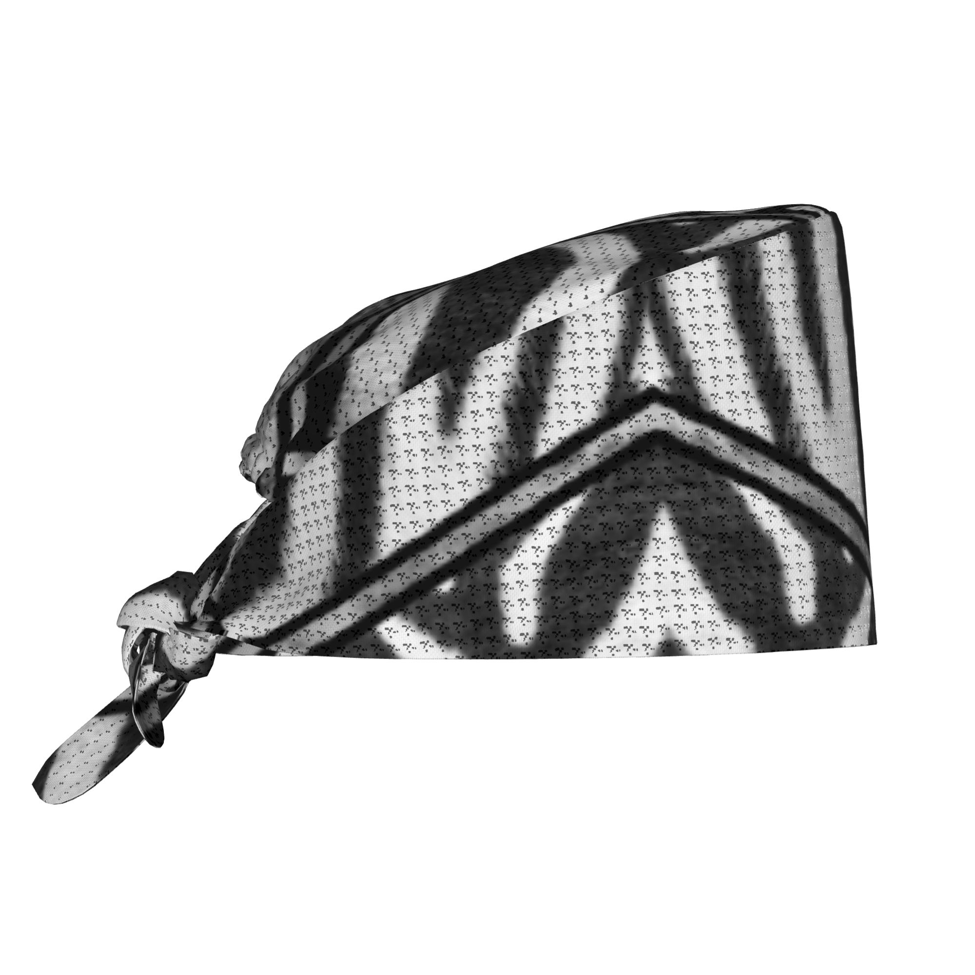 Leather Work Hat - Zebra Fur Skin Ornaments Breathable Surgical
