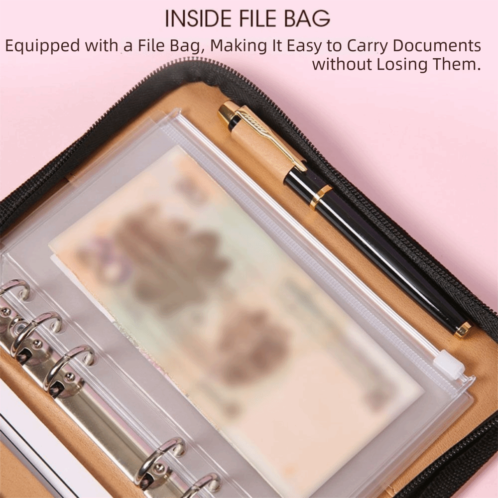 6-Ring File Folder A6 PU Leath - Leatherwork Books review and price