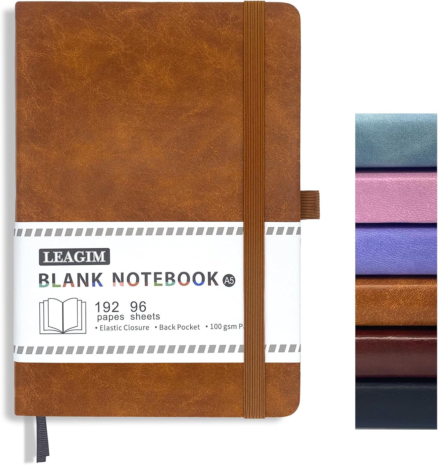 A5 Blank Journal Notebook, 192 - Leatherwork Books review and price