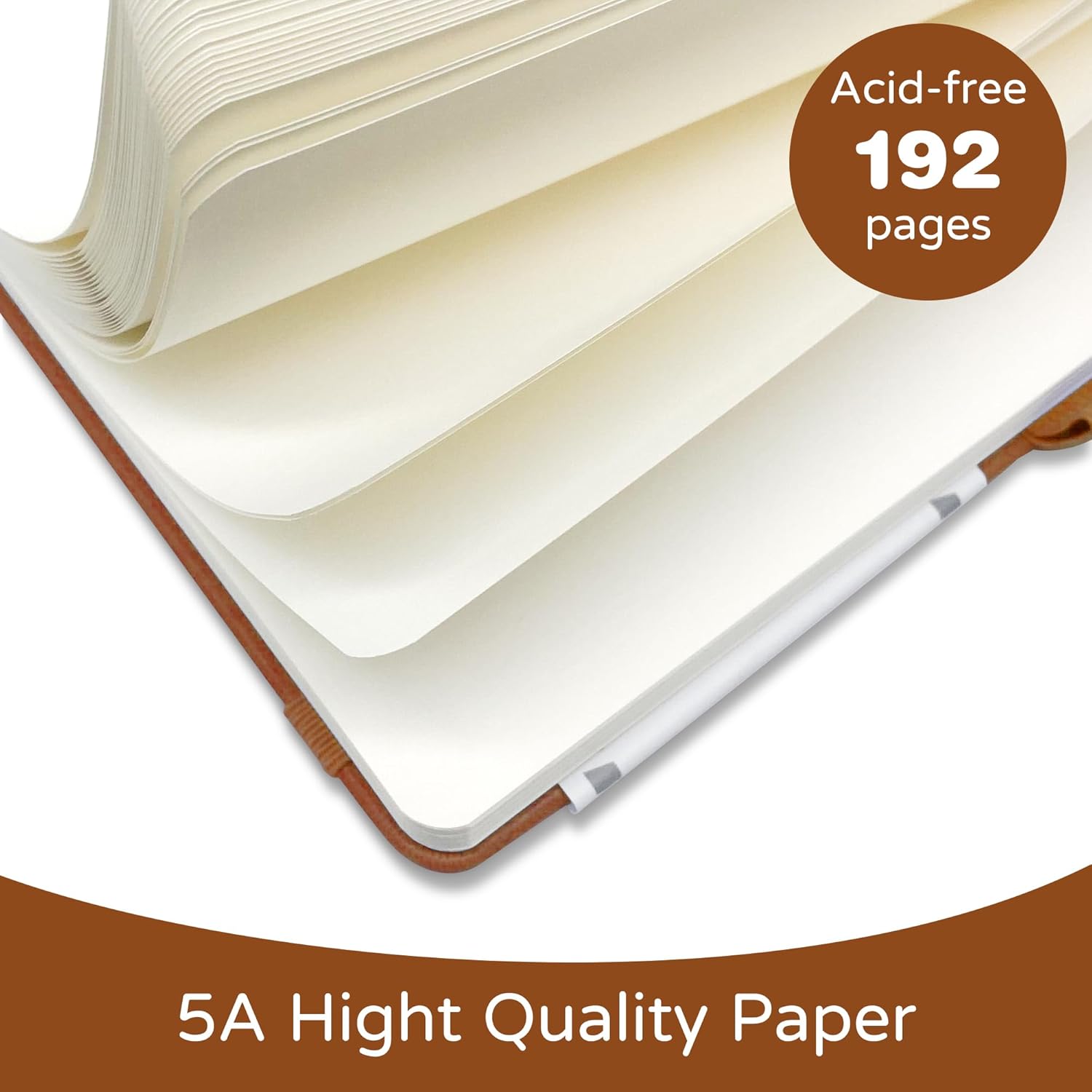 A5 Blank Journal Notebook, 192 - Leatherwork Books review and price