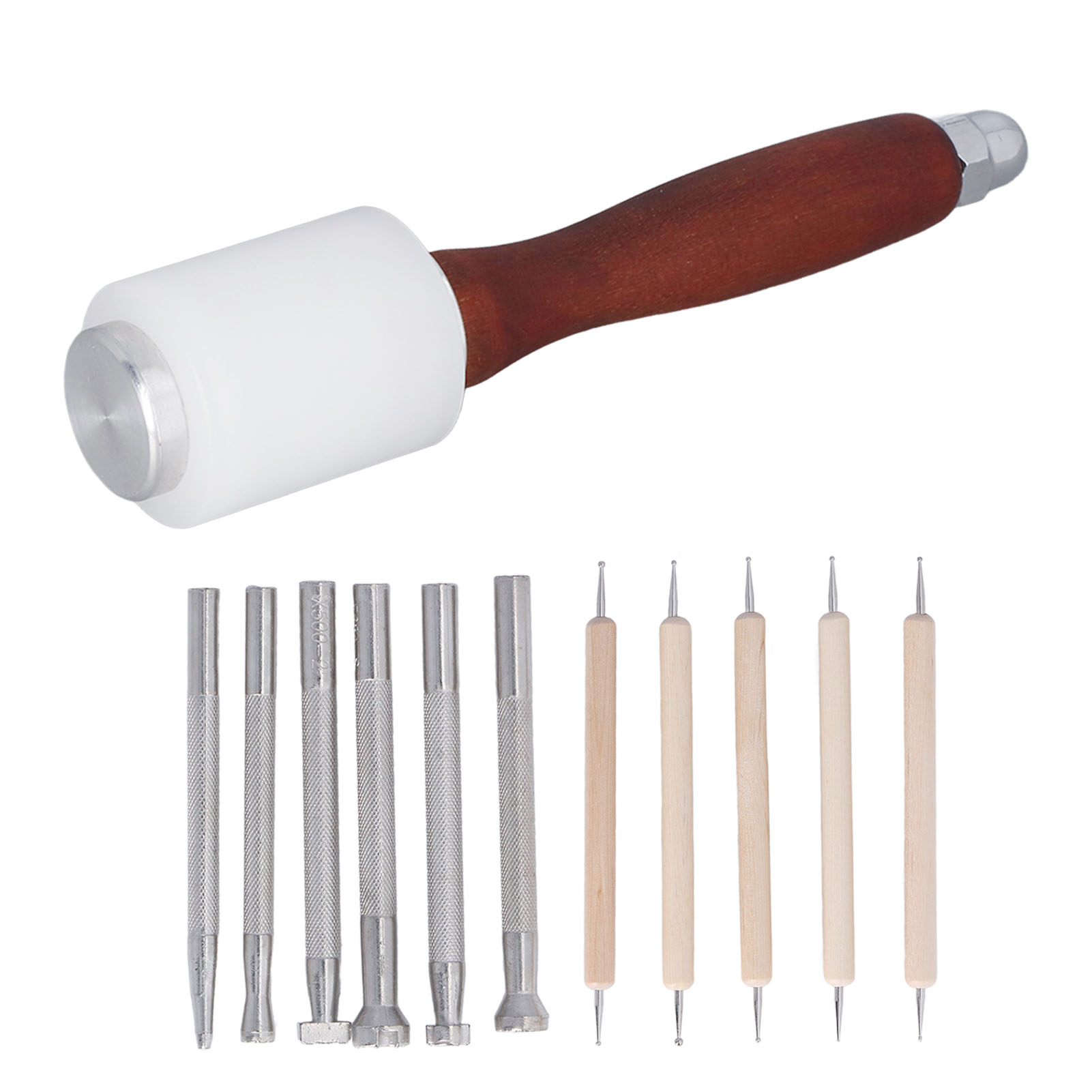 12 Pcs Leather Stamping Tools  - Leatherwork Hammer review and price