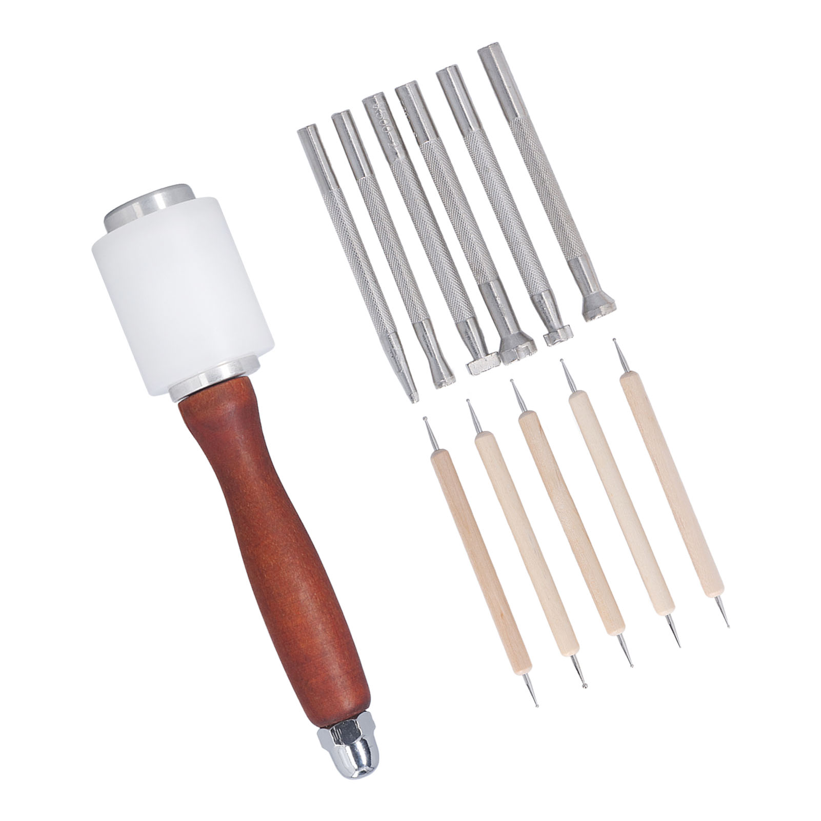12 Pcs Leather Stamping Tools  - Leatherwork Hammer review and price
