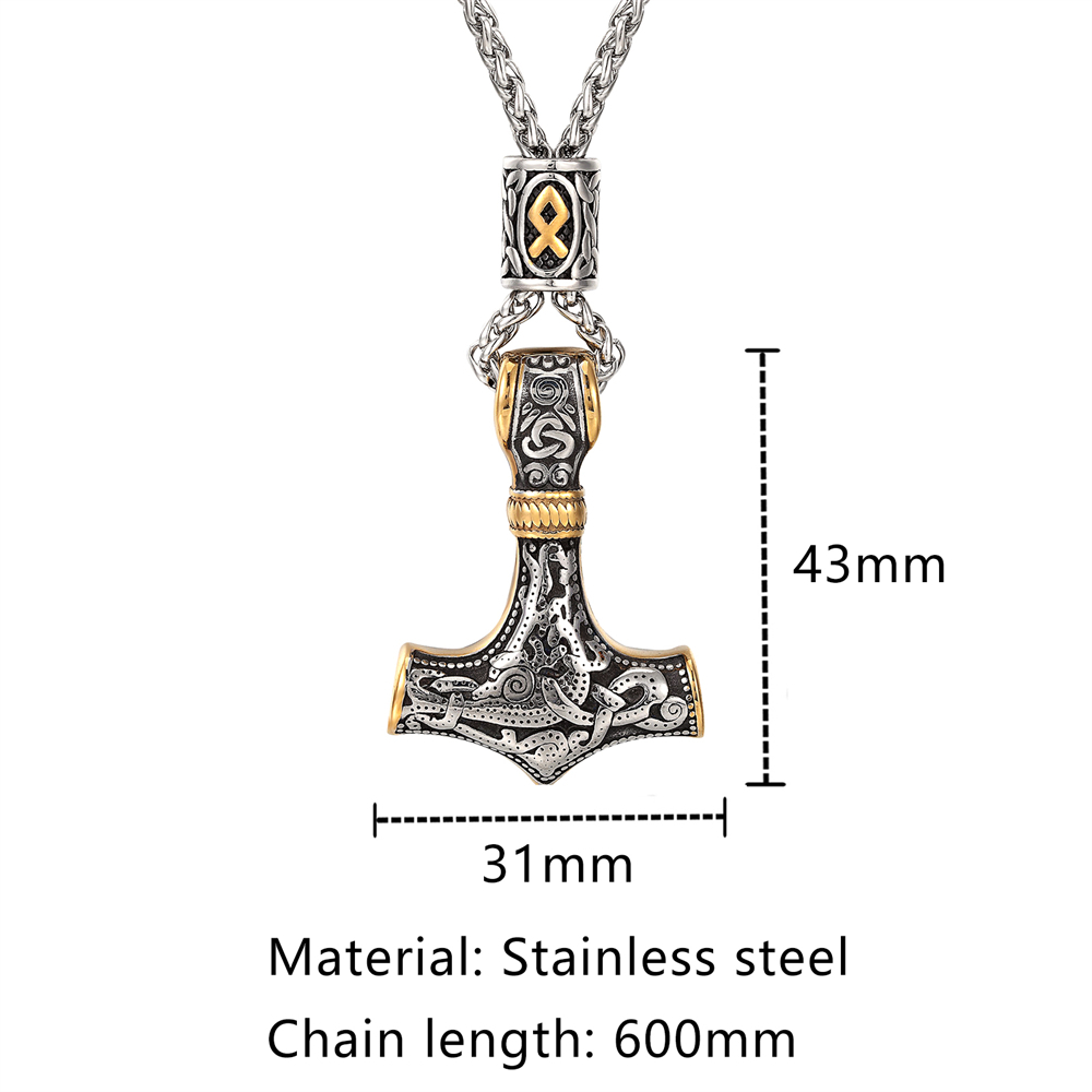 Gold Plated Norse Runes Beads  - Leatherwork Hammer review and price