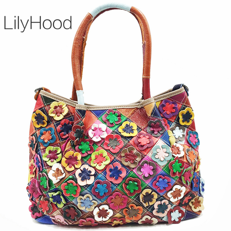 Oversized Female Genuine Leath - Leatherwork Flowers review and price