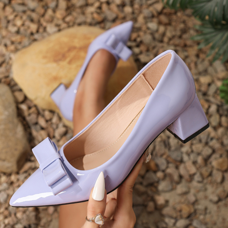 European size chunky heel shoe - Leatherwork Flowers review and price