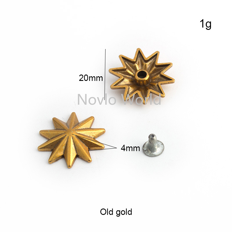 10-50-200pcs 20mm Old Gold Met - Leatherwork Flowers review and price