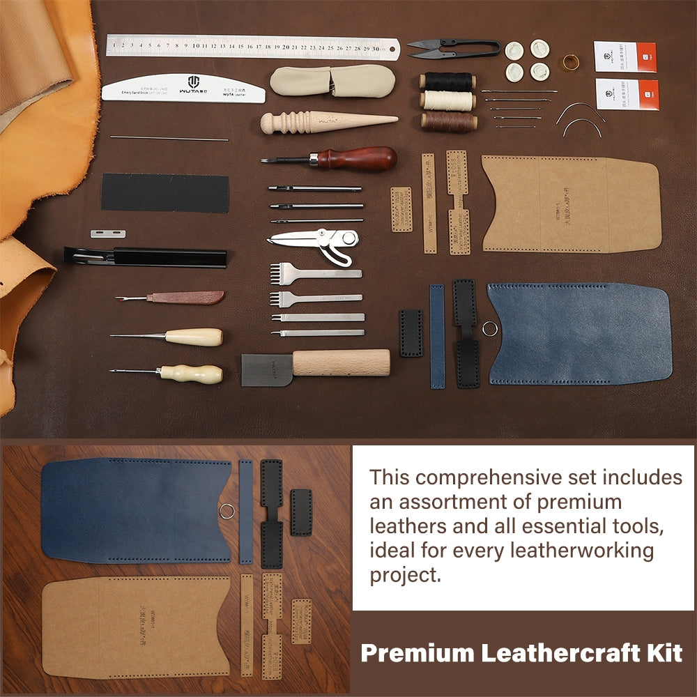 WUTA 63/74PCS Leather Craft Wo - Leatherwork Beginner Tools review and price