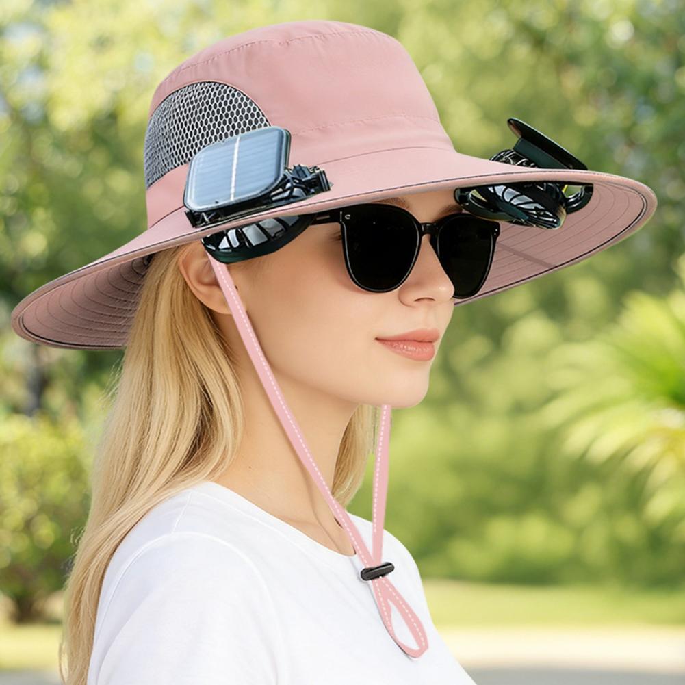 Solar Fan Hat for Outdoor Work - Leather Work Hat review and price