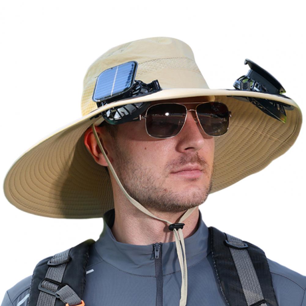 Solar Fan Hat for Outdoor Work - Leather Work Hat review and price