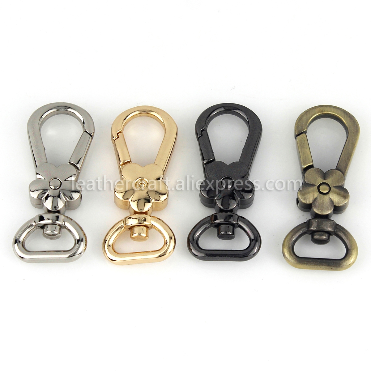 1x Metal Flower Shape Swivel E - Leatherwork Flowers review and price