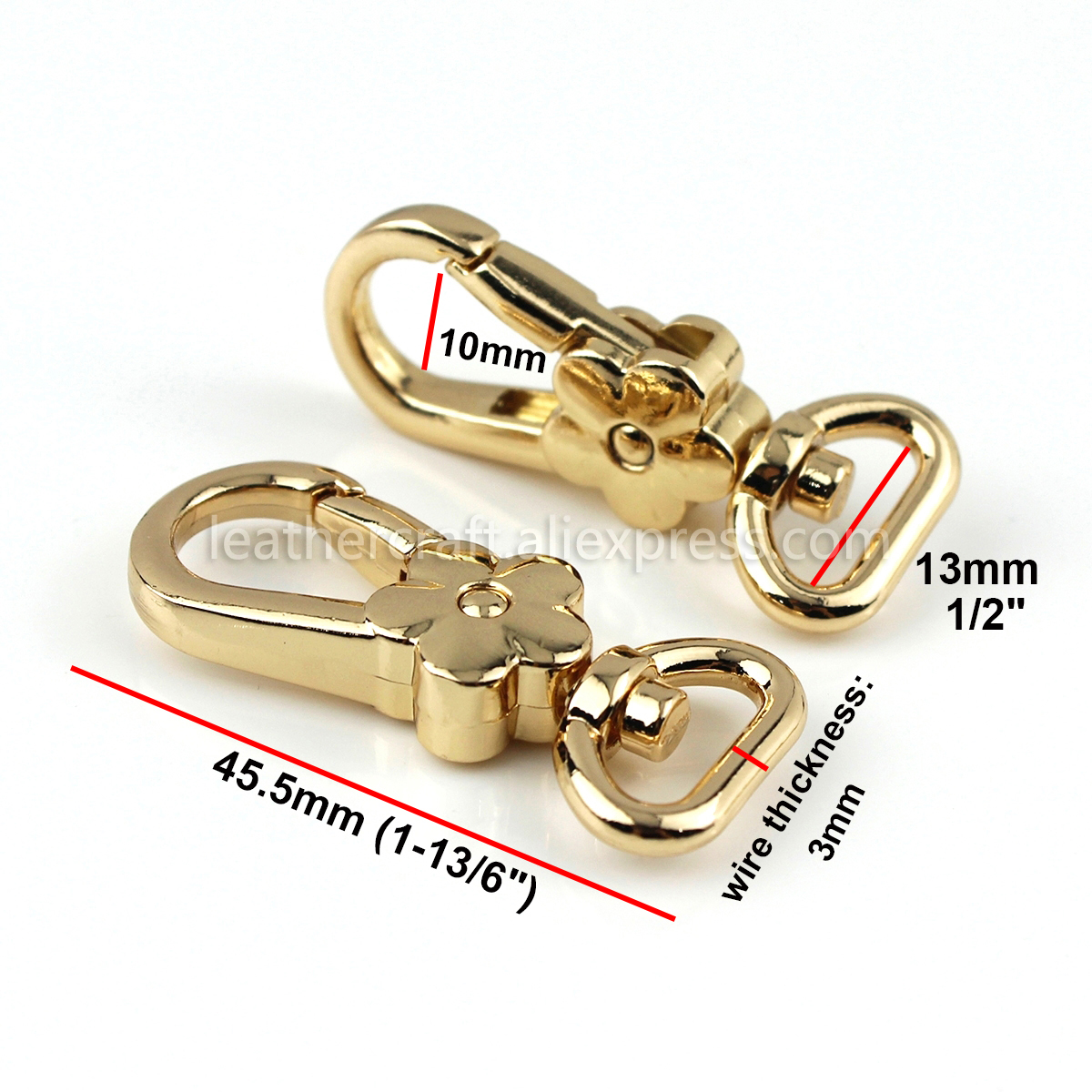 1x Metal Flower Shape Swivel E - Leatherwork Flowers review and price
