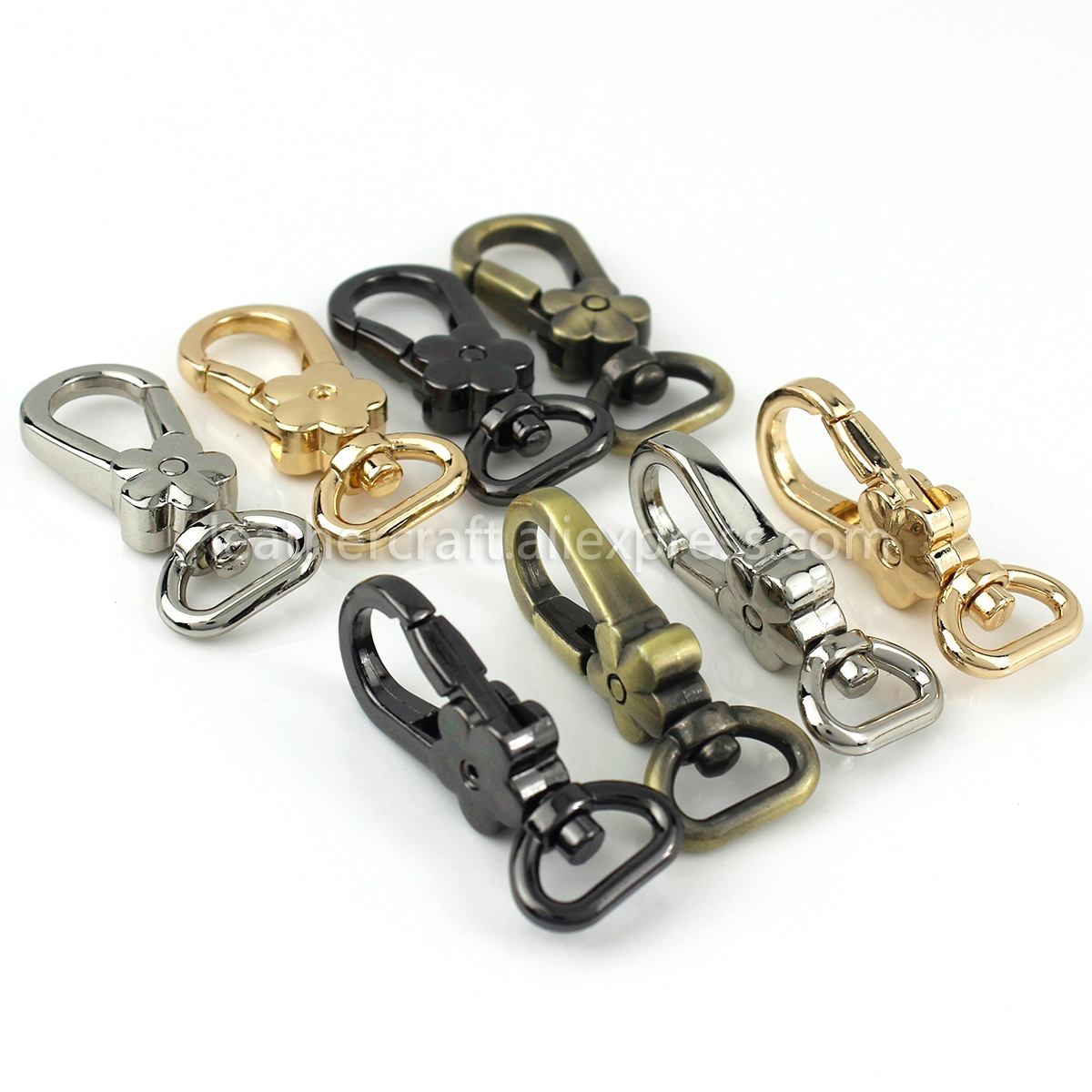 1x Metal Flower Shape Swivel E - Leatherwork Flowers review and price