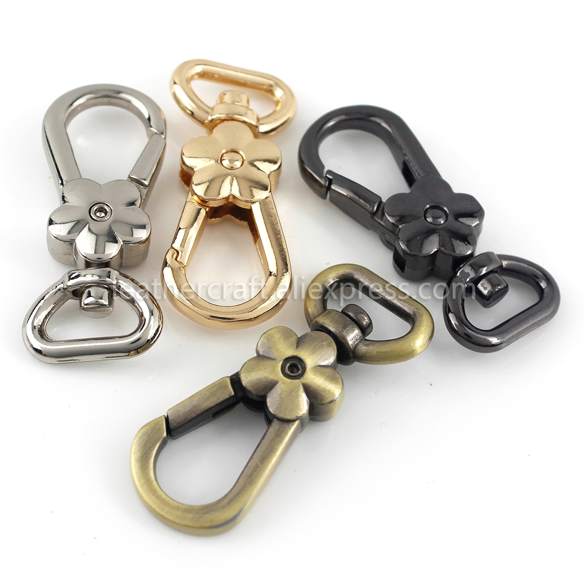 1x Metal Flower Shape Swivel E - Leatherwork Flowers review and price