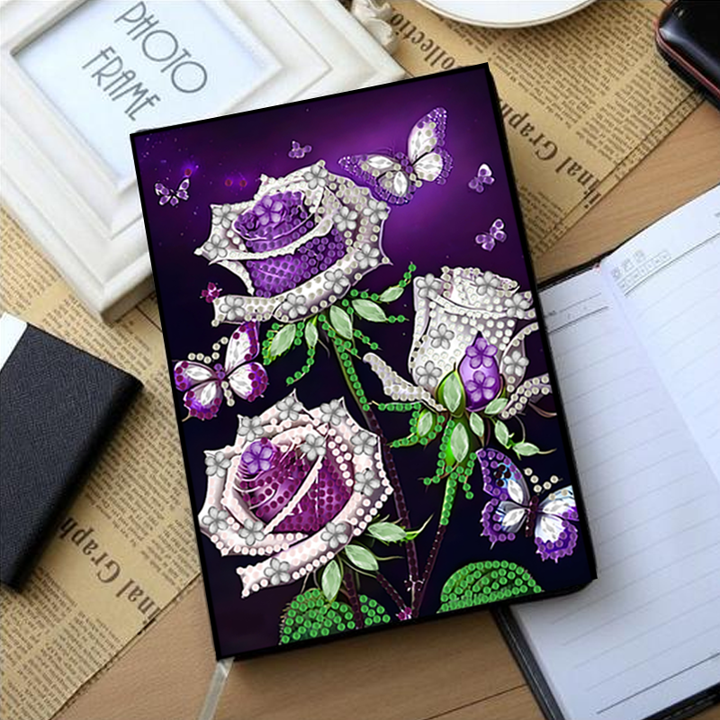 1 set, diamond painting DIY ha - Leatherwork Flowers review and price