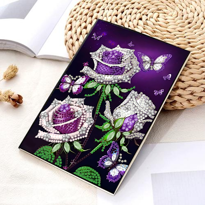 1 set, diamond painting DIY ha - Leatherwork Flowers review and price